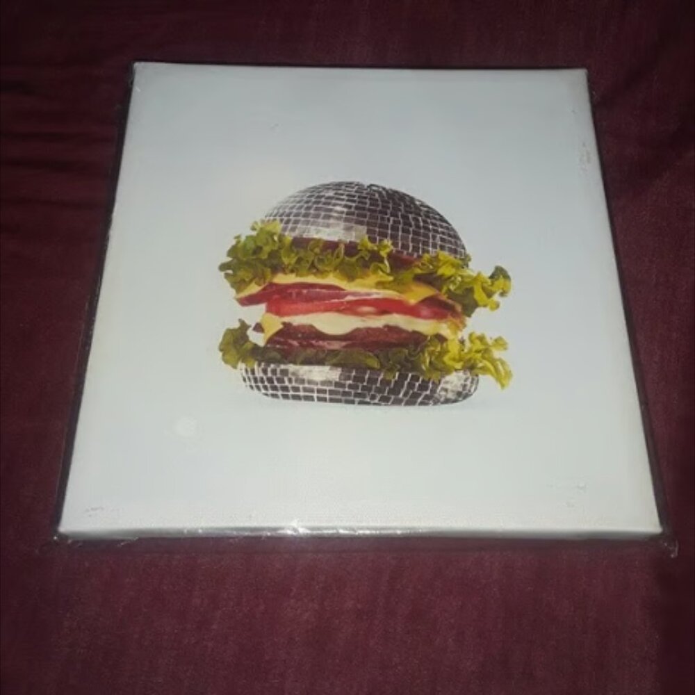 Disco Ball Burger Wall Art Trendy Party Food Frame Joint Sandwich Home Accents